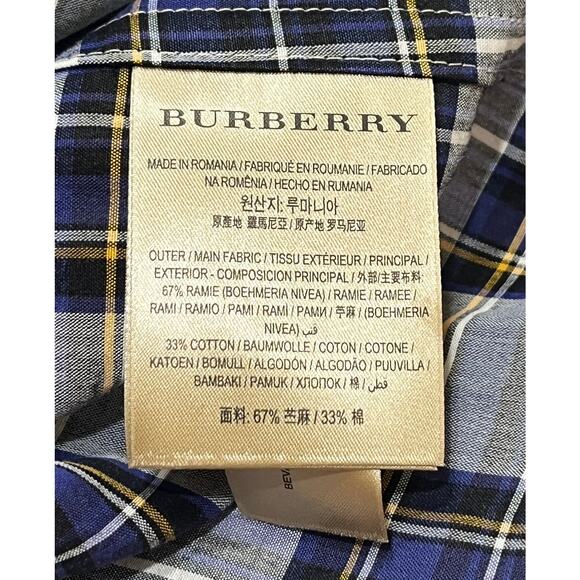 7-72 BURBERRY Men's Blazer Single Breasted Sheer Light-Weight Blue Size 52R/XL - Picture 8 of 13